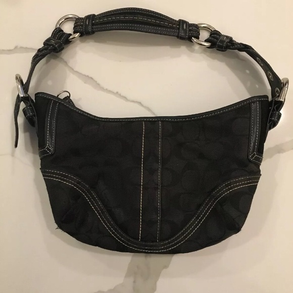 Coach Handbags - Coach Black Signature Mini Shoulder Bag KO5K-6266